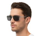 🇮🇹 Mario Rossi 🇮🇹 ( Made in Italy ) Square Men's Sunglasses Polarized(UV400) - نضاره دوت كوم | رقم 1 للنظارات الأصليه في مصر