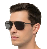 🇮🇹 Mario Rossi 🇮🇹 ( Made in Italy ) Square Men's Sunglasses Polarized(UV400) - نضاره دوت كوم | رقم 1 للنظارات الأصليه في مصر