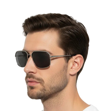 🇮🇹 Mario Rossi 🇮🇹 ( Made in Italy ) Square Men's Sunglasses Polarized(UV400) - نضاره دوت كوم | رقم 1 للنظارات الأصليه في مصر