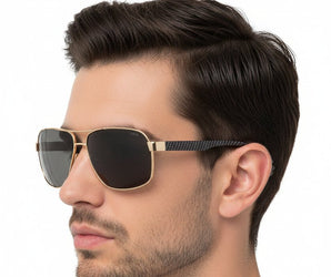 🇮🇹 Mario Rossi 🇮🇹 ( Made in Italy ) Square Men's Sunglasses Polarized(UV400)