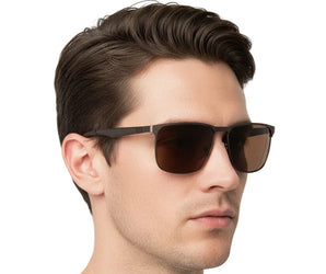 🇮🇹 Mario Rossi 🇮🇹 ( Made in Italy ) Square Men's Sunglasses Polarized(UV400) - نضاره دوت كوم | رقم 1 للنظارات الأصليه في مصر