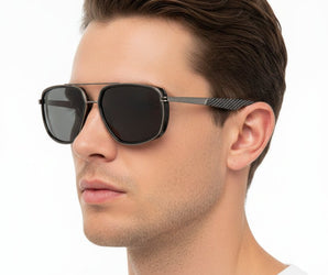 🇮🇹 Mario Rossi 🇮🇹 ( Made in Italy ) Square Men's Sunglasses Polarized(UV400) - نضاره دوت كوم | رقم 1 للنظارات الأصليه في مصر