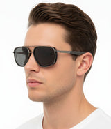 🇮🇹 Mario Rossi 🇮🇹 ( Made in Italy ) Square Men's Sunglasses Polarized(UV400) - نضاره دوت كوم | رقم 1 للنظارات الأصليه في مصر