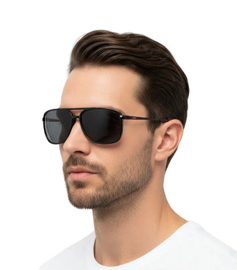 🇮🇹 Mario Rossi 🇮🇹 ( Made in Italy ) Square Men's Sunglasses Polarized(UV400) - نضاره دوت كوم | رقم 1 للنظارات الأصليه في مصر