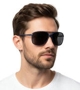 🇮🇹 Mario Rossi 🇮🇹 ( Made in Italy ) Square Men's Sunglasses Polarized(UV400) - نضاره دوت كوم | رقم 1 للنظارات الأصليه في مصر