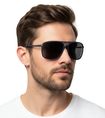 🇮🇹 Mario Rossi 🇮🇹 ( Made in Italy ) Square Men's Sunglasses Polarized(UV400) - نضاره دوت كوم | رقم 1 للنظارات الأصليه في مصر