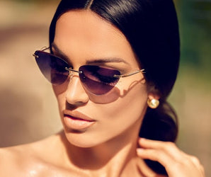 🇮🇹 Enni Marco 🇮🇹 ( Made in Italy ) CatEye Gold Women's Sunglasses(UV)