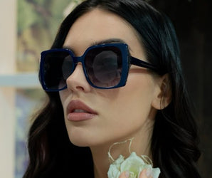 Enni Marco 🇮🇹 ( Made  in Italy ) Square Women's Sunglasses(UV)