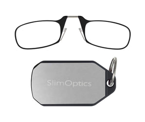 Reading Glasses ,  Slim Optics , Readers + Silver Keychain