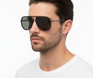 Mario Rossi 🇮🇹( Made in Italy ) Aviator Men's Polarized Sunglasses (UV) - نضاره دوت كوم | رقم 1 للنظارات الأصليه في مصر