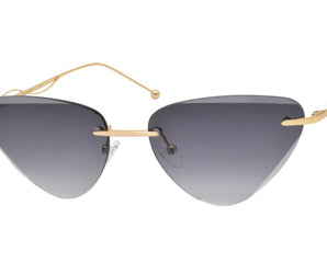 🇮🇹 Enni Marco 🇮🇹 ( Made in Italy ) CatEye Gold Women's Sunglasses(UV)